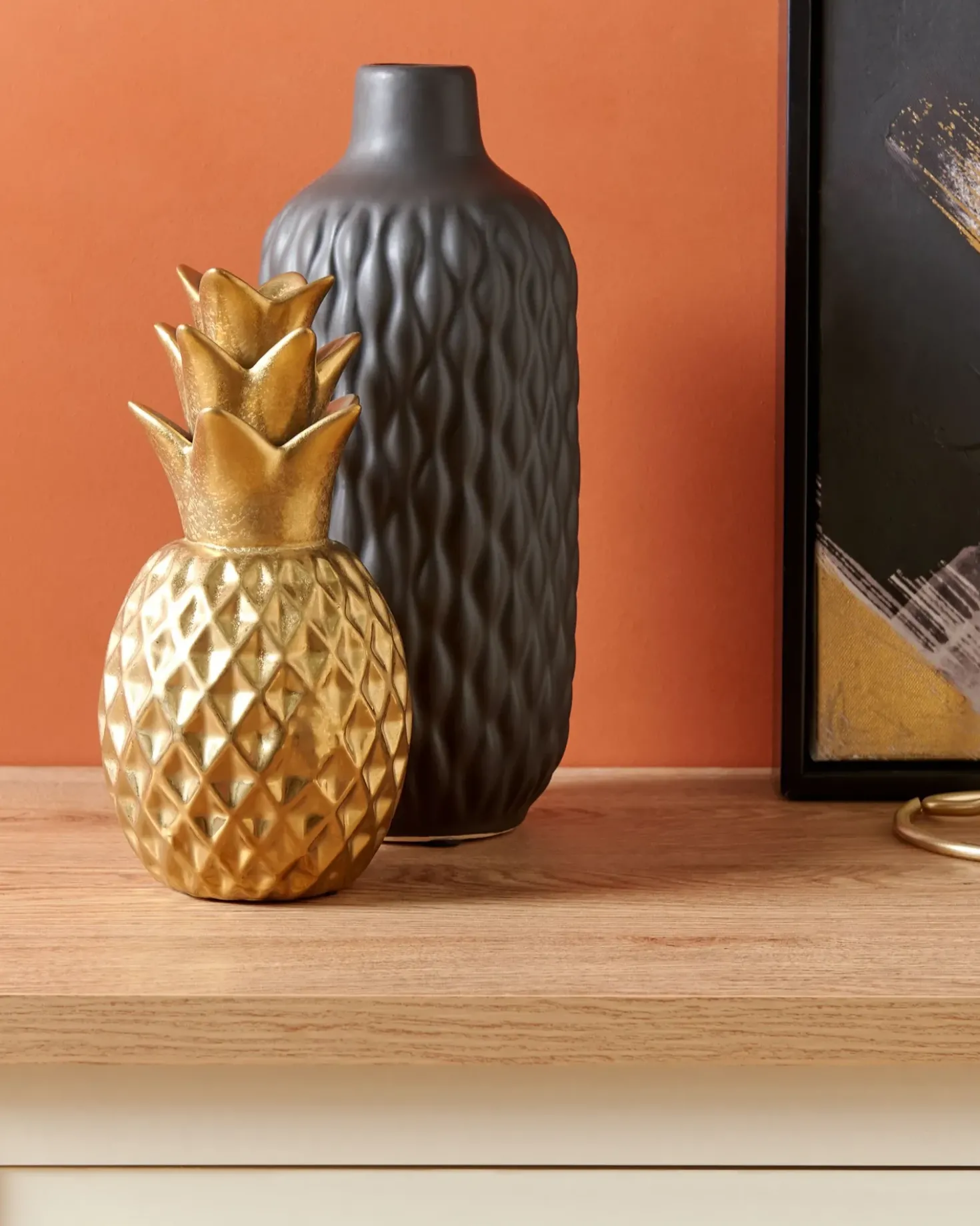Accessorio decorativo Ananas TYANA Ceramica Oro