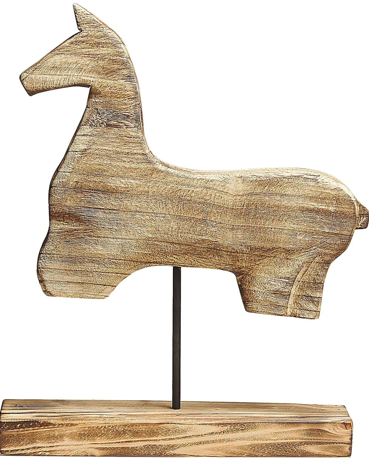 Accessorio decorativo Cavallo COLIMA Legno di Paulownia Marrone chiaro