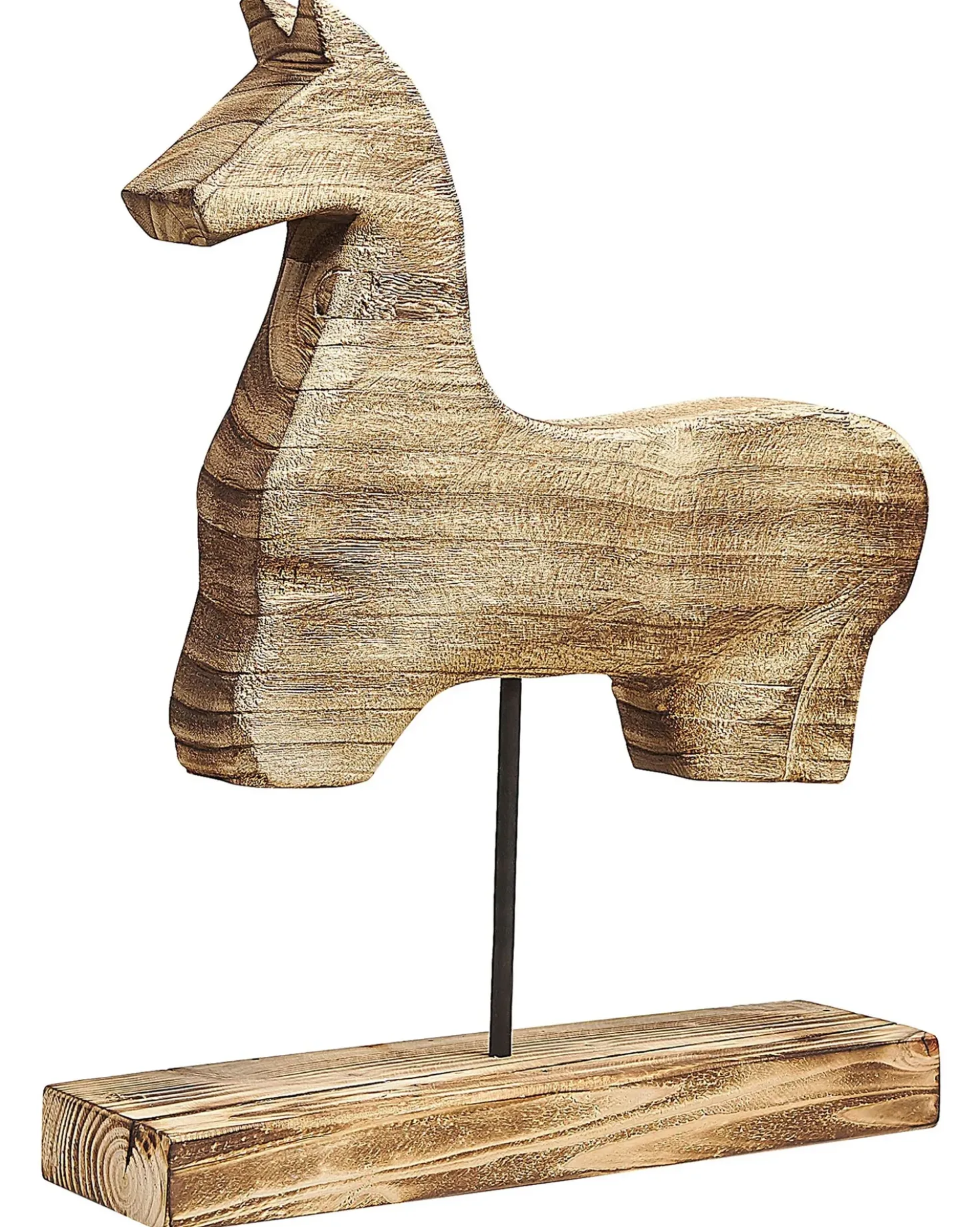 Accessorio decorativo Cavallo COLIMA Legno di Paulownia Marrone chiaro