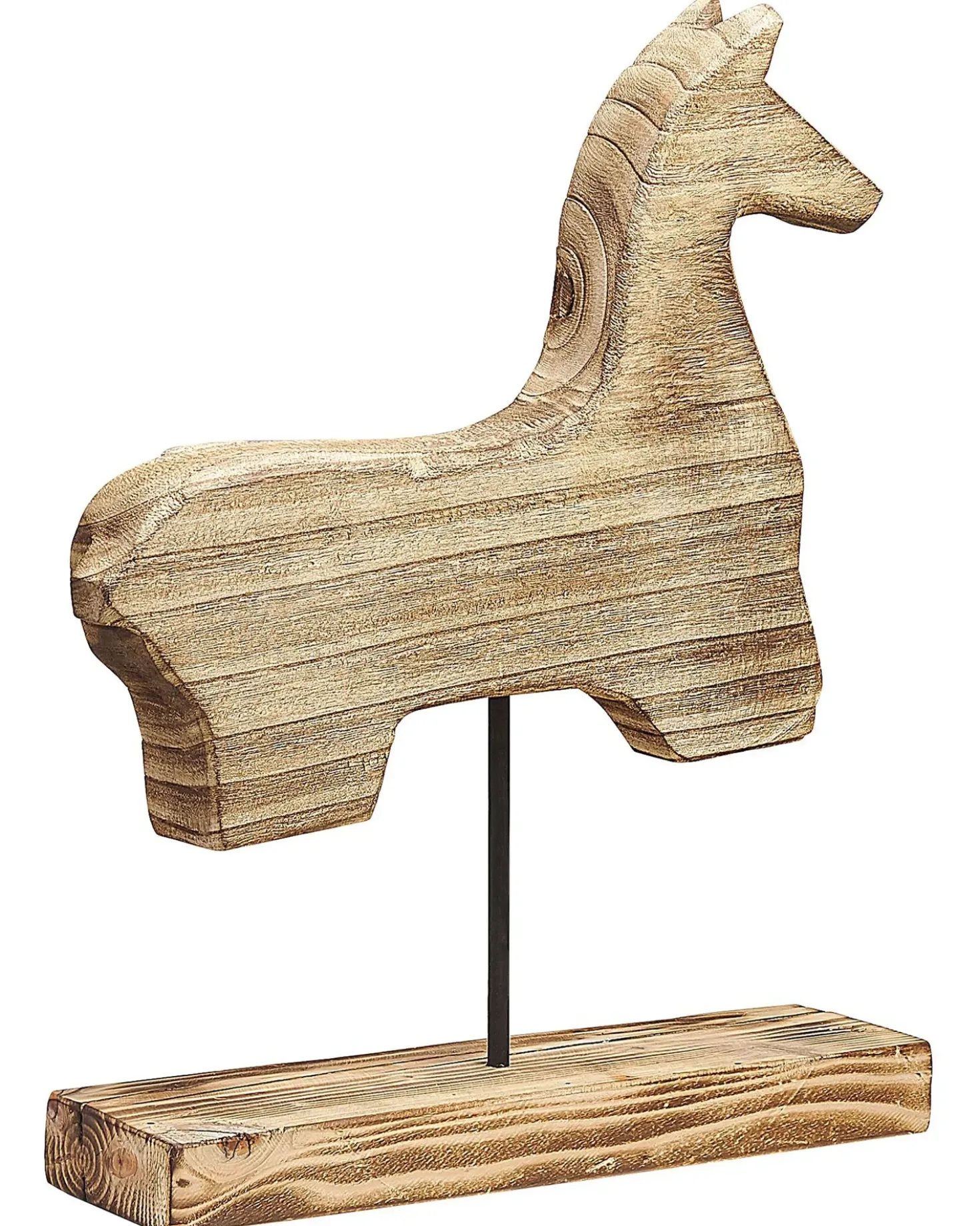 Accessorio decorativo Cavallo COLIMA Legno di Paulownia Marrone chiaro