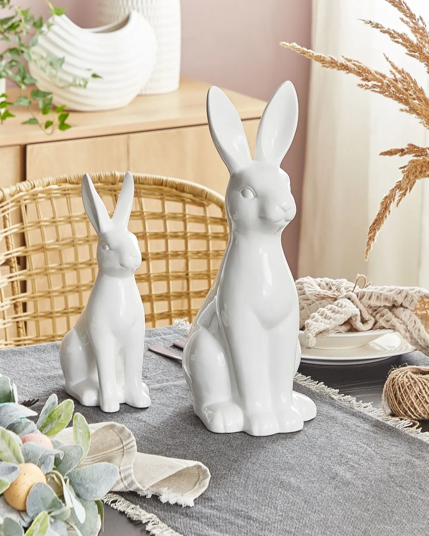 Accessorio decorativo Coniglio PAIMPOL Ceramica Bianco