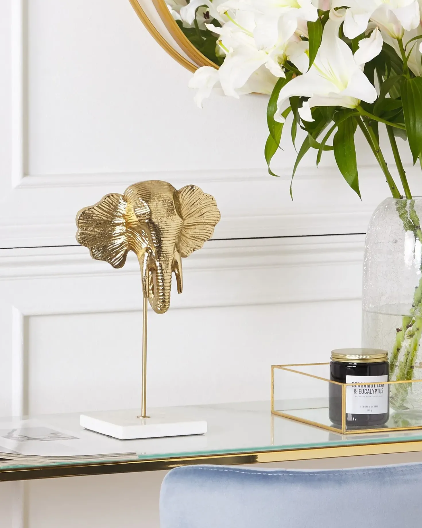 Accessorio decorativo Elefante KASO Metallo Oro