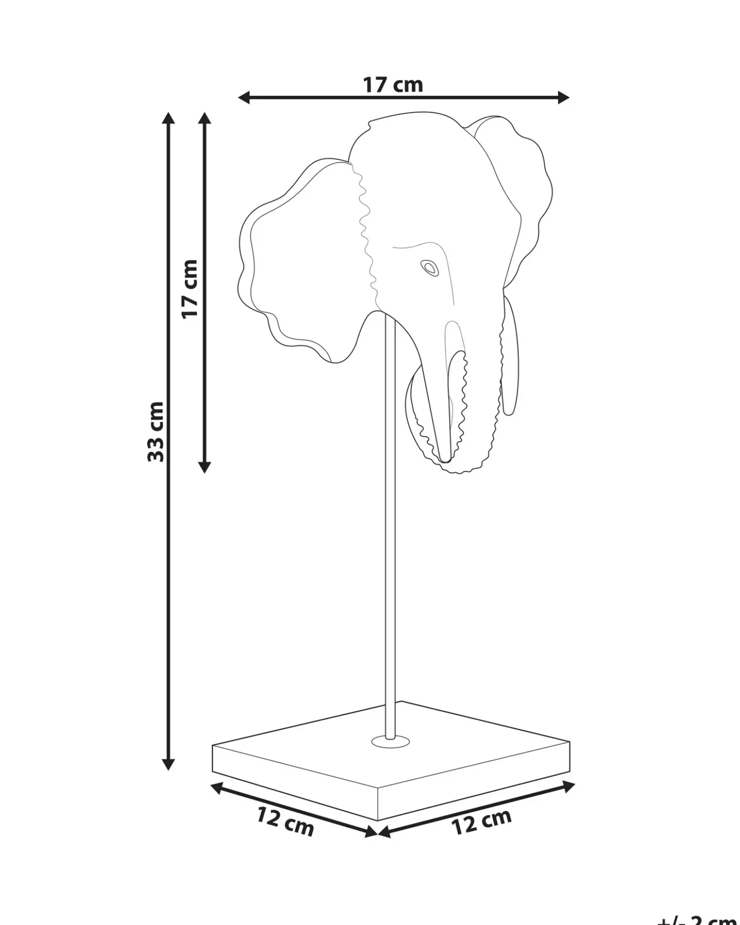 Accessorio decorativo Elefante KASO Metallo Oro