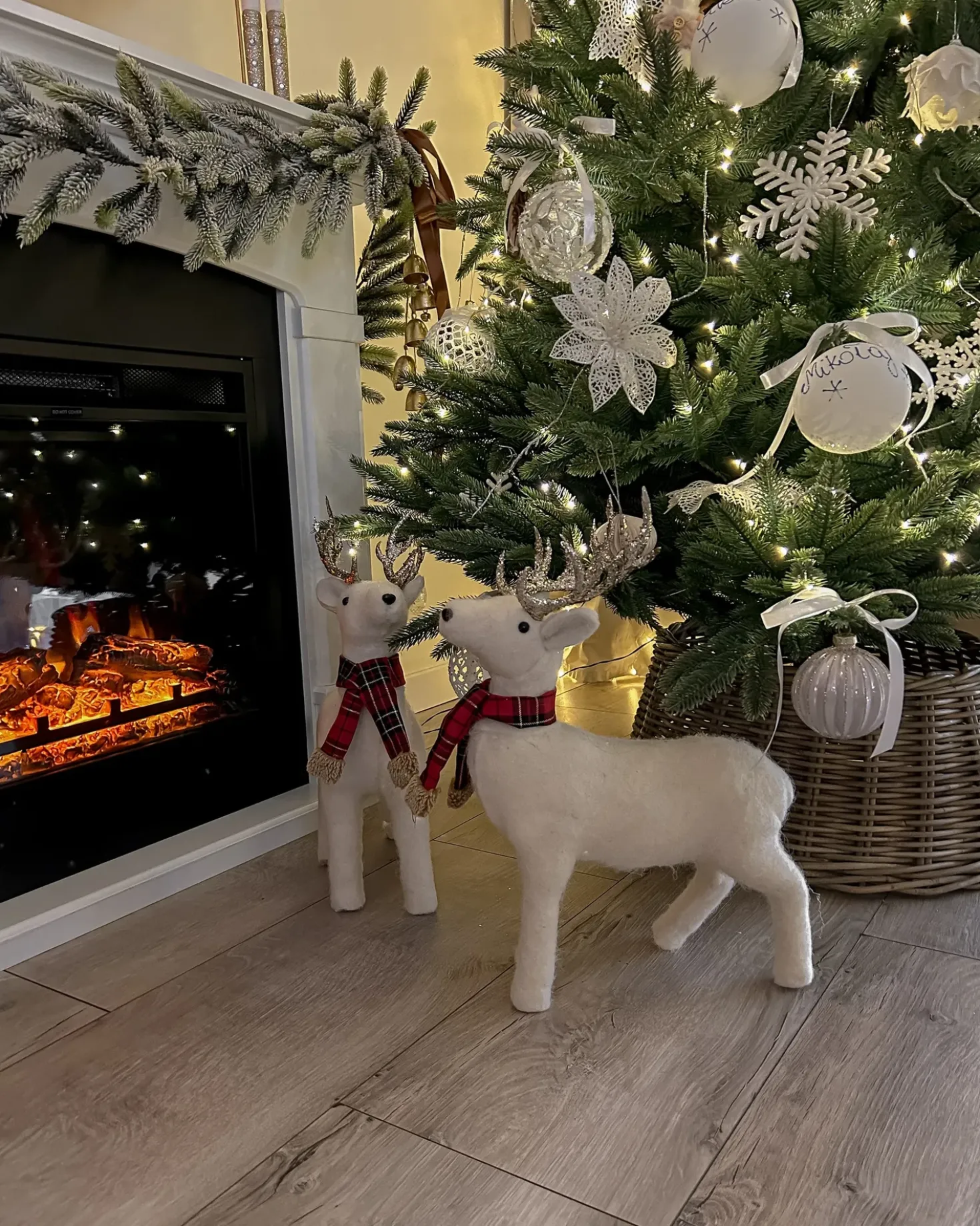 Accessorio decorativo MUSTOLA Renna 48 cm Bianco