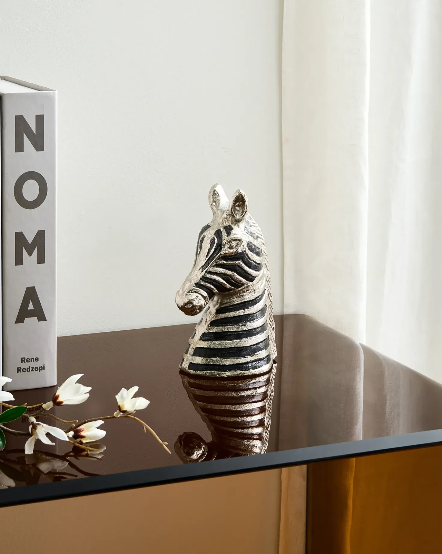 Accessorio decorativo Zebra ZAGORA Metallo Nero/Argento