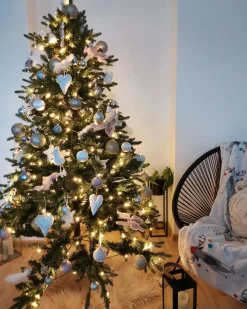 Albero di Natale artificiale LED FIDDLE 180 cm Verde