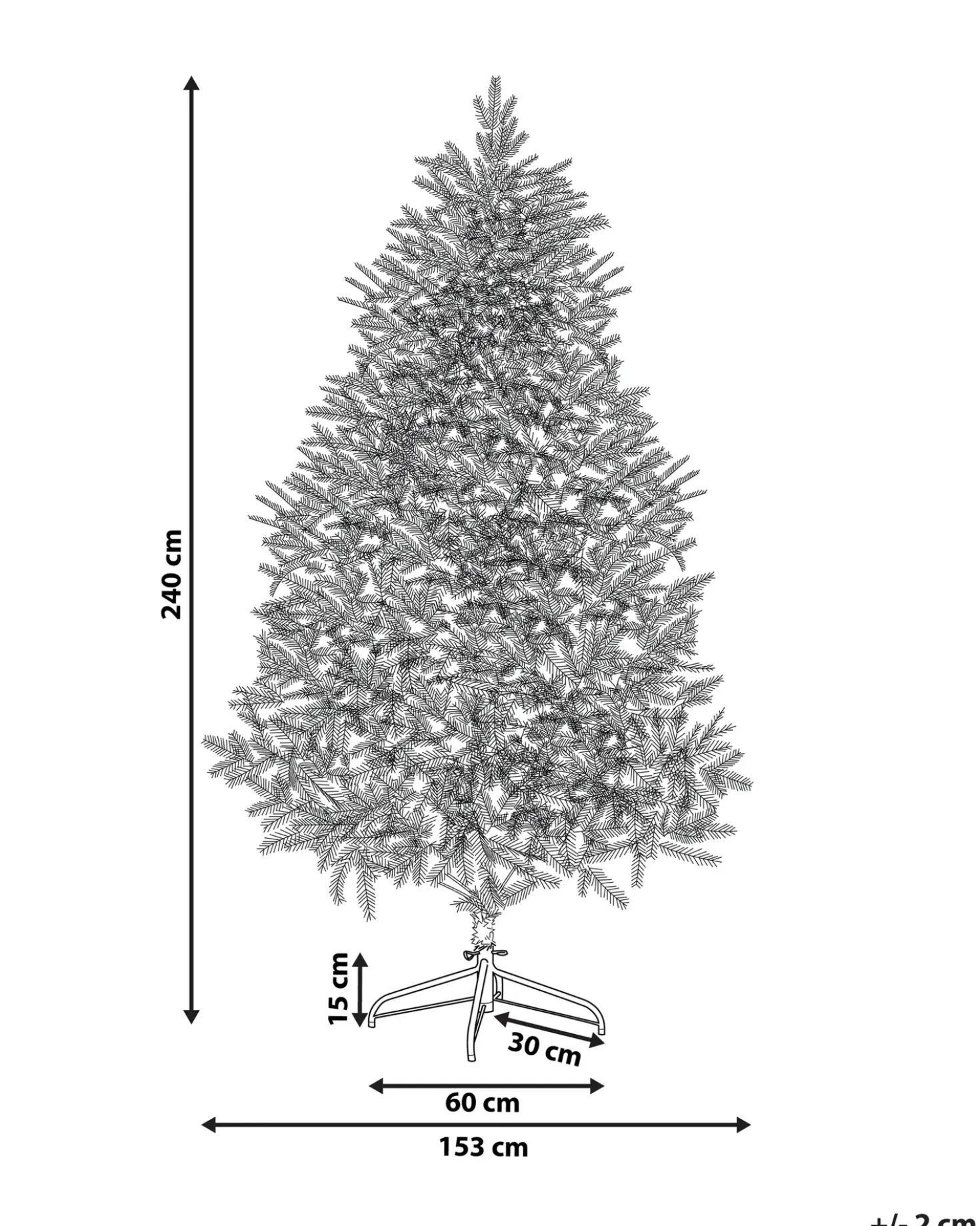 Albero di Natale artificiale HUXLEY 240 cm Verde