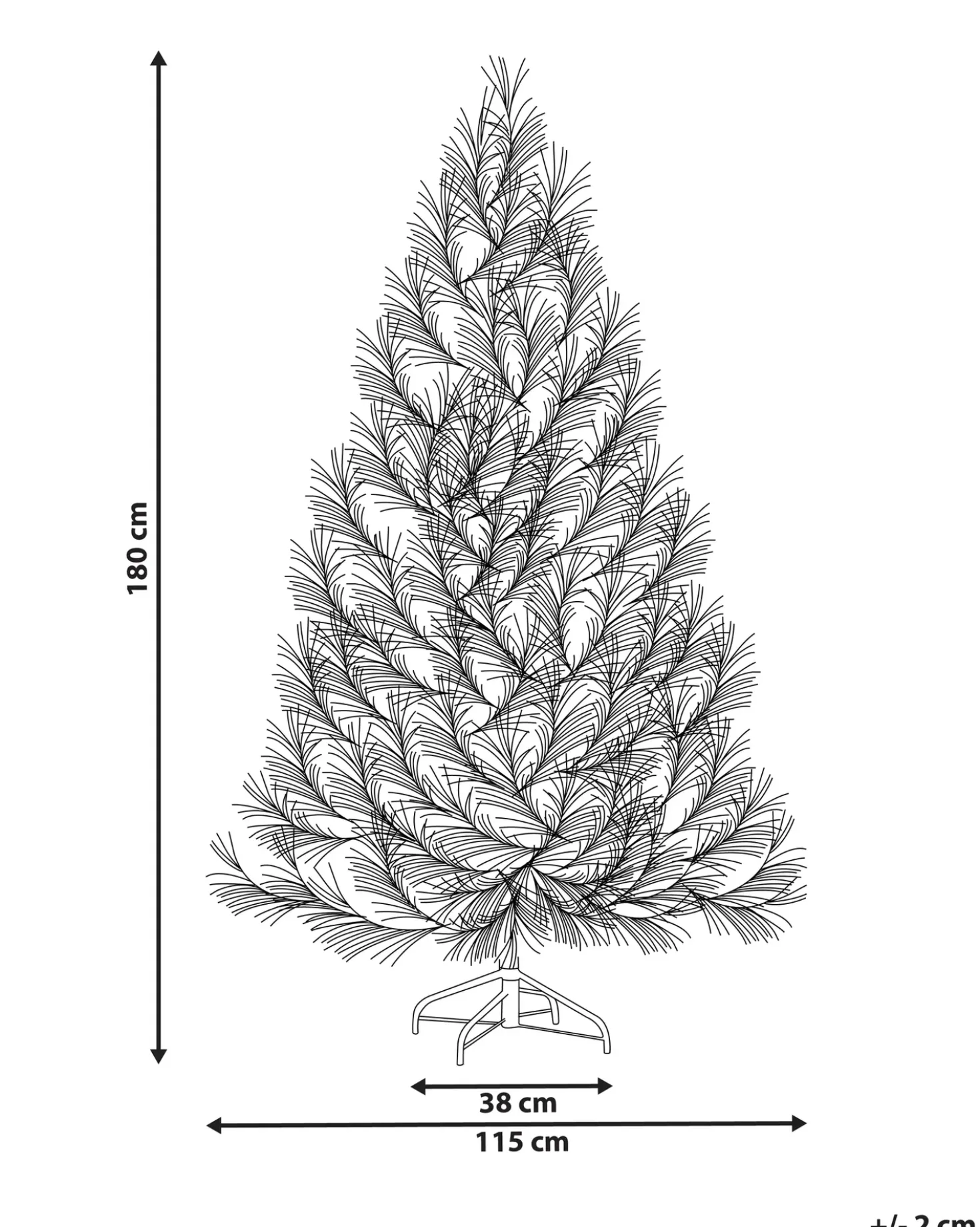 Albero di Natale artificiale TALBOT 180 cm Marrone chiaro