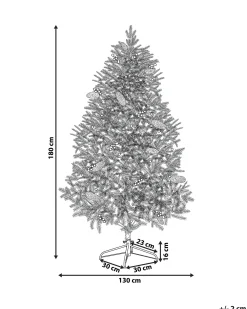 Albero di Natale artificiale LED JACINTO 180 cm Verde scuro