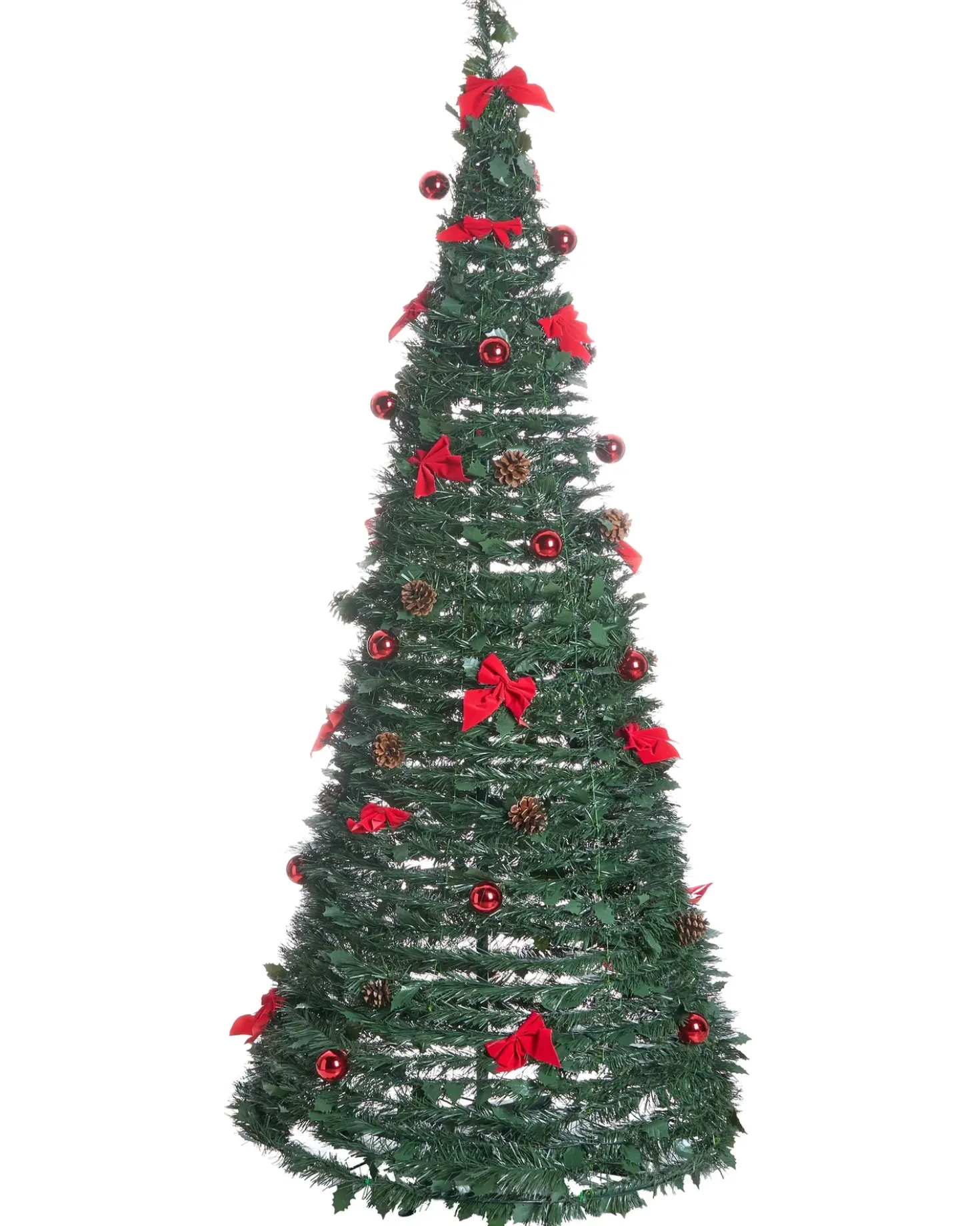 Albero di Natale artificiale Pieghevole LED PINEORA 185 cm Verde