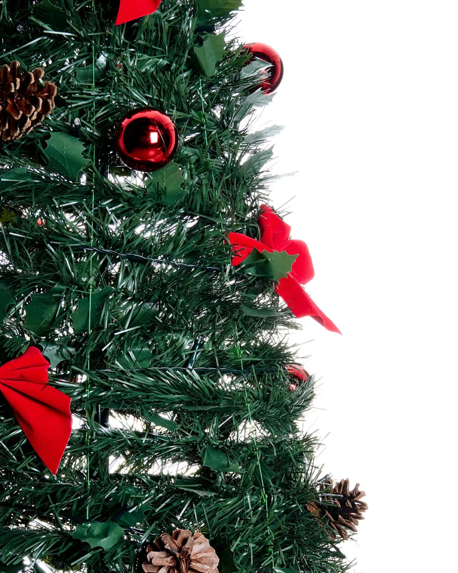 Albero di Natale artificiale Pieghevole LED PINEORA 185 cm Verde