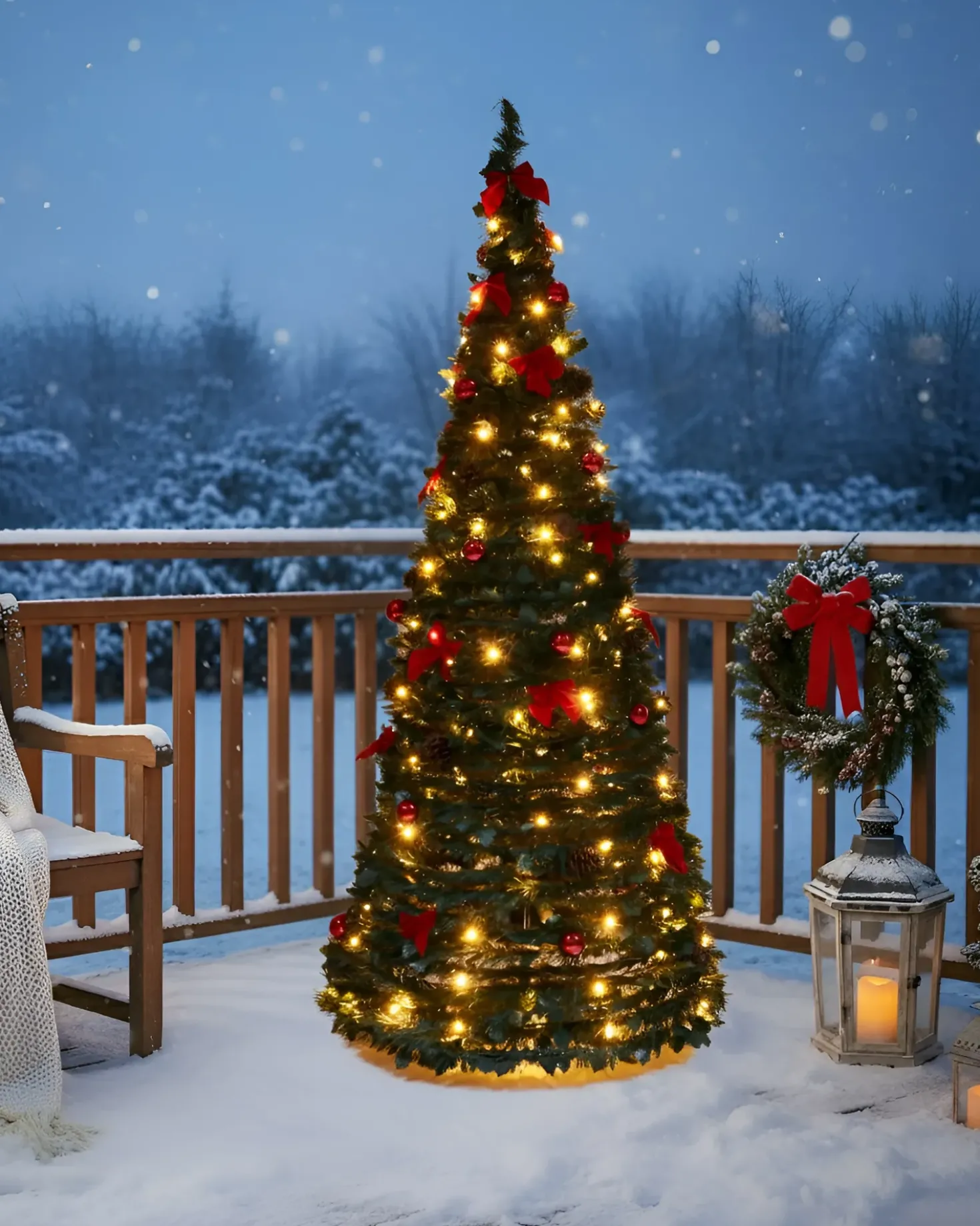 Albero di Natale artificiale Pieghevole LED PINEORA 185 cm Verde