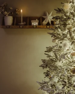 Albero natalizio innevato BASSIE 180 cm Bianco