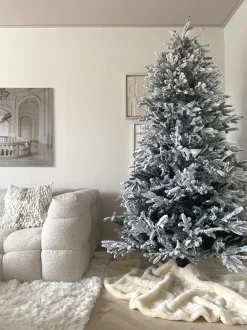 Albero natalizio innevato BASSIE 180 cm Bianco