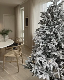 Albero natalizio innevato BASSIE 180 cm Bianco