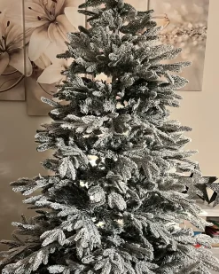 Albero natalizio innevato BASSIE 180 cm Bianco