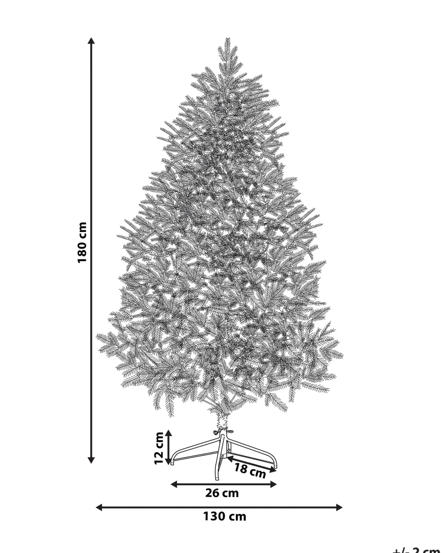 Albero natalizio innevato BASSIE 180 cm Bianco