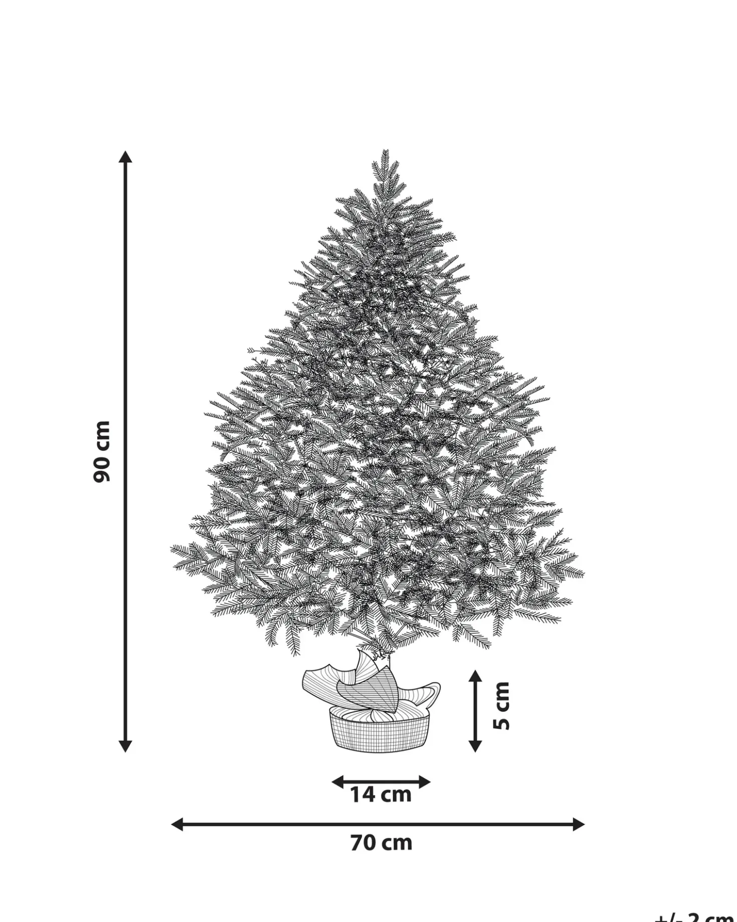 Albero natalizio innevato RINGROSE 90 cm Verde
