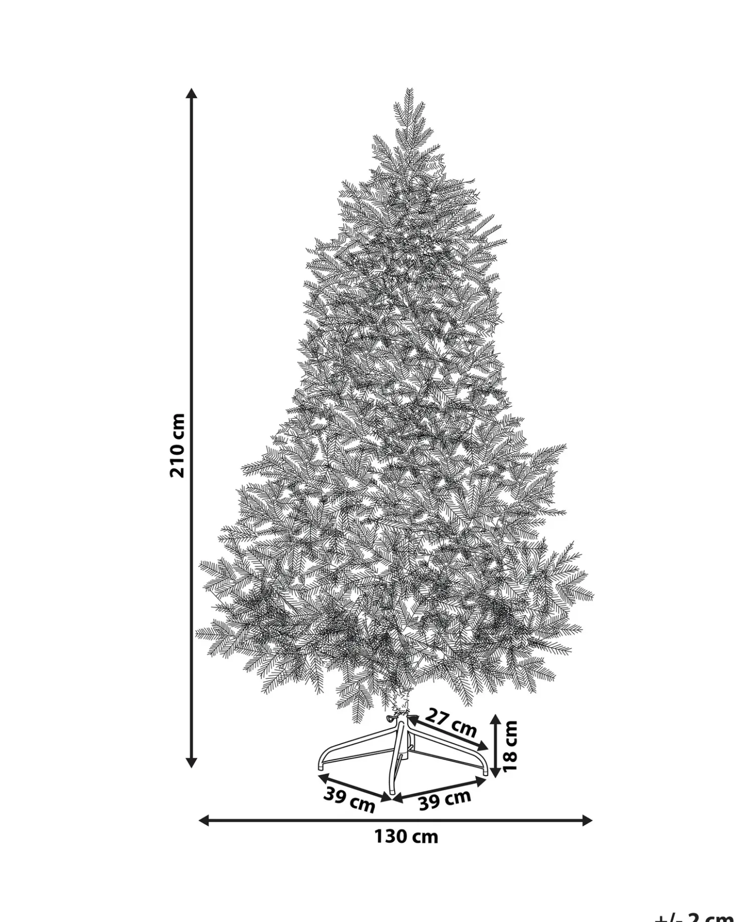Albero natalizio innevato TOMICHI 210 cm Bianco