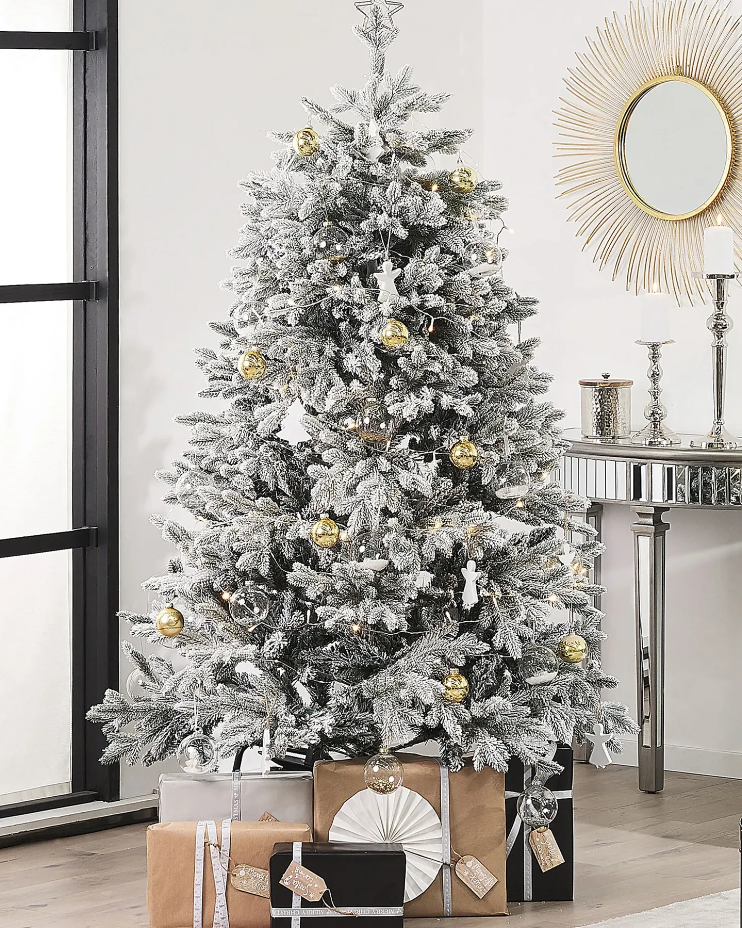 Albero natalizio innevato FORAKER 180 cm Bianco