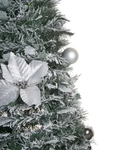 Albero natalizio innevato Pieghevole LED FIRVANA 185 cm Bianco