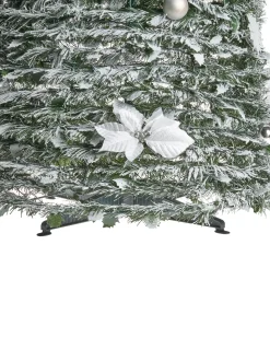 Albero natalizio innevato Pieghevole LED FIRVANA 185 cm Bianco