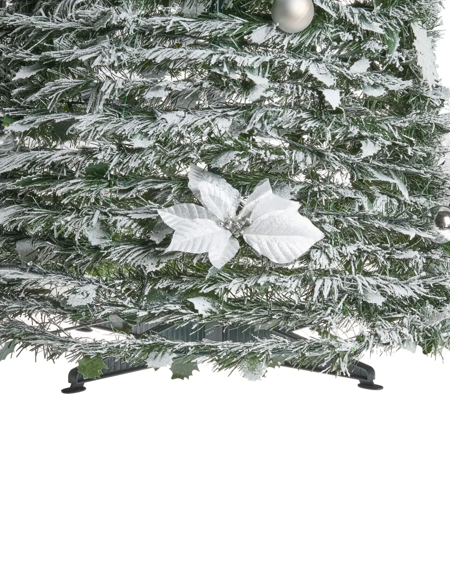 Albero natalizio innevato Pieghevole LED FIRVANA 185 cm Bianco
