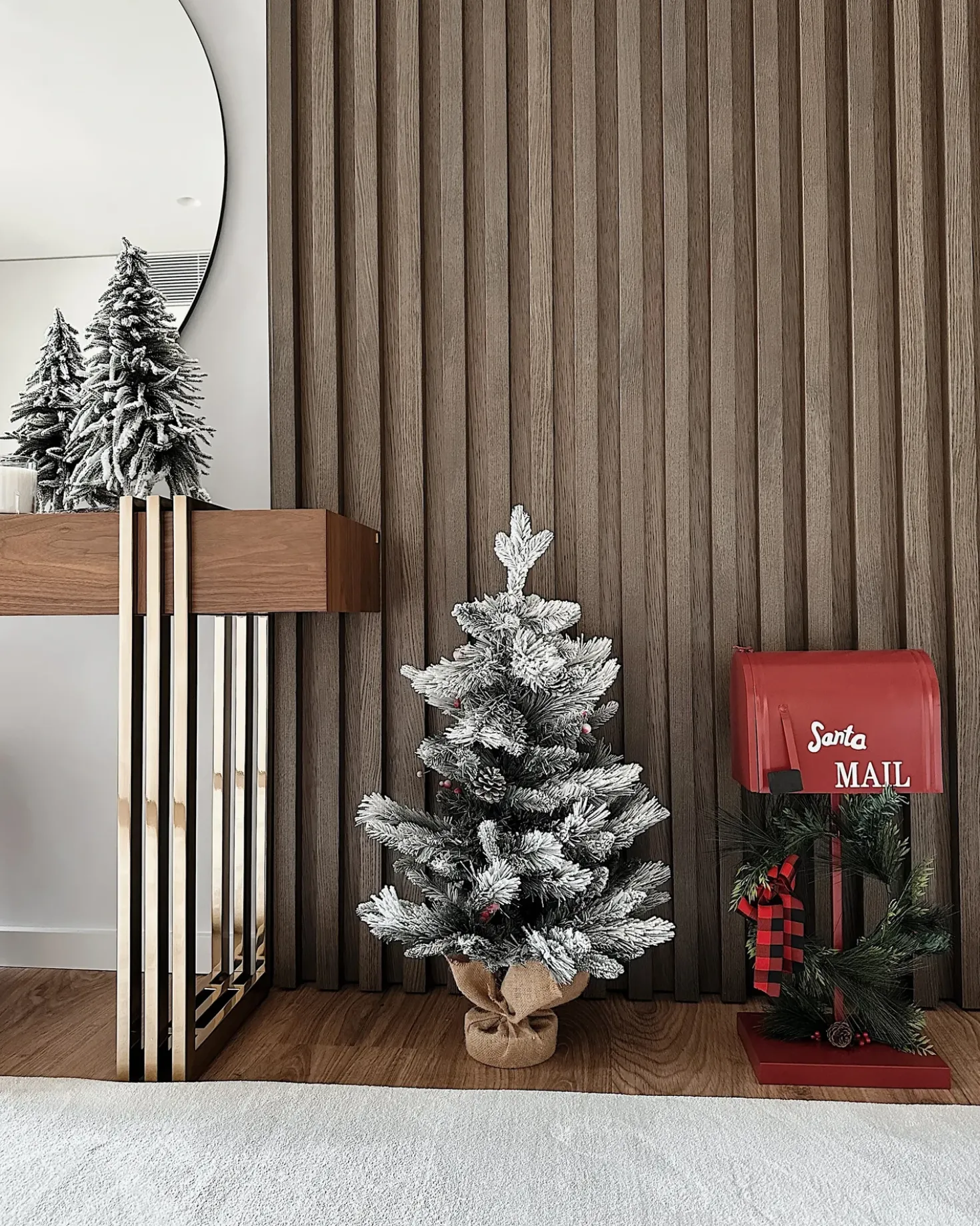 Albero natalizio innevato LED MALIGNE 90 cm Bianco