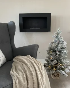 Albero natalizio innevato LED MALIGNE 90 cm Bianco