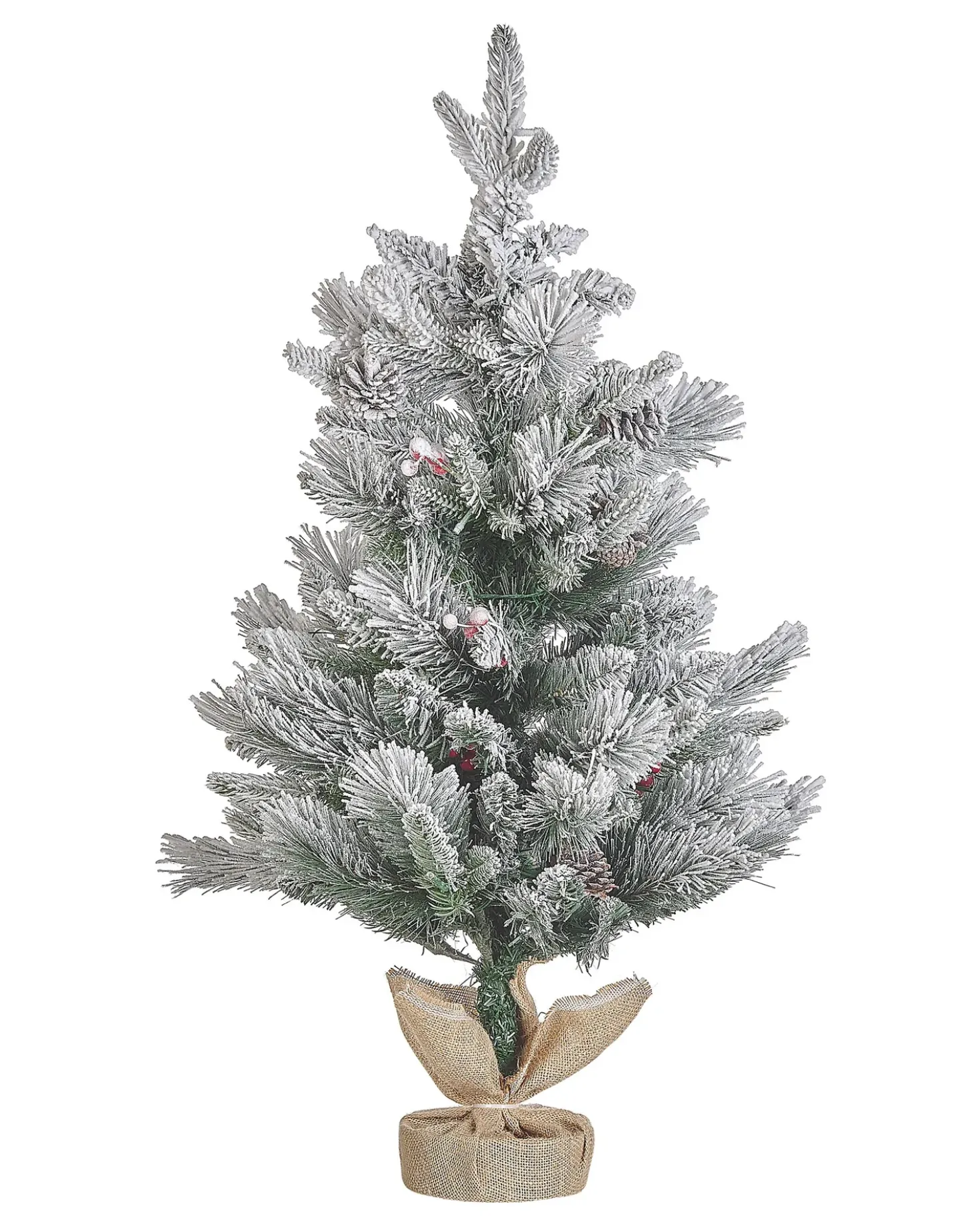 Albero natalizio innevato LED MALIGNE 90 cm Bianco