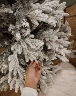 Albero natalizio innevato FORAKER 120 cm Bianco