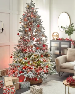 Albero natalizio innevato BASSIE 240 cm Bianco