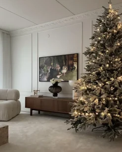 Albero natalizio innevato BASSIE 240 cm Bianco
