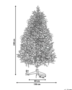 Albero natalizio innevato BASSIE 240 cm Bianco