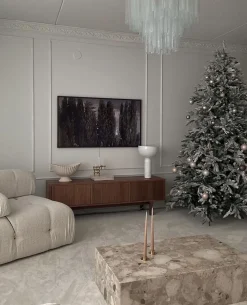 Albero natalizio innevato BASSIE 240 cm Bianco