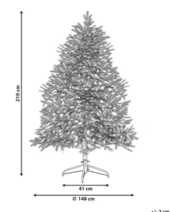 Albero natalizio innevato BRISCO 210 cm Bianco