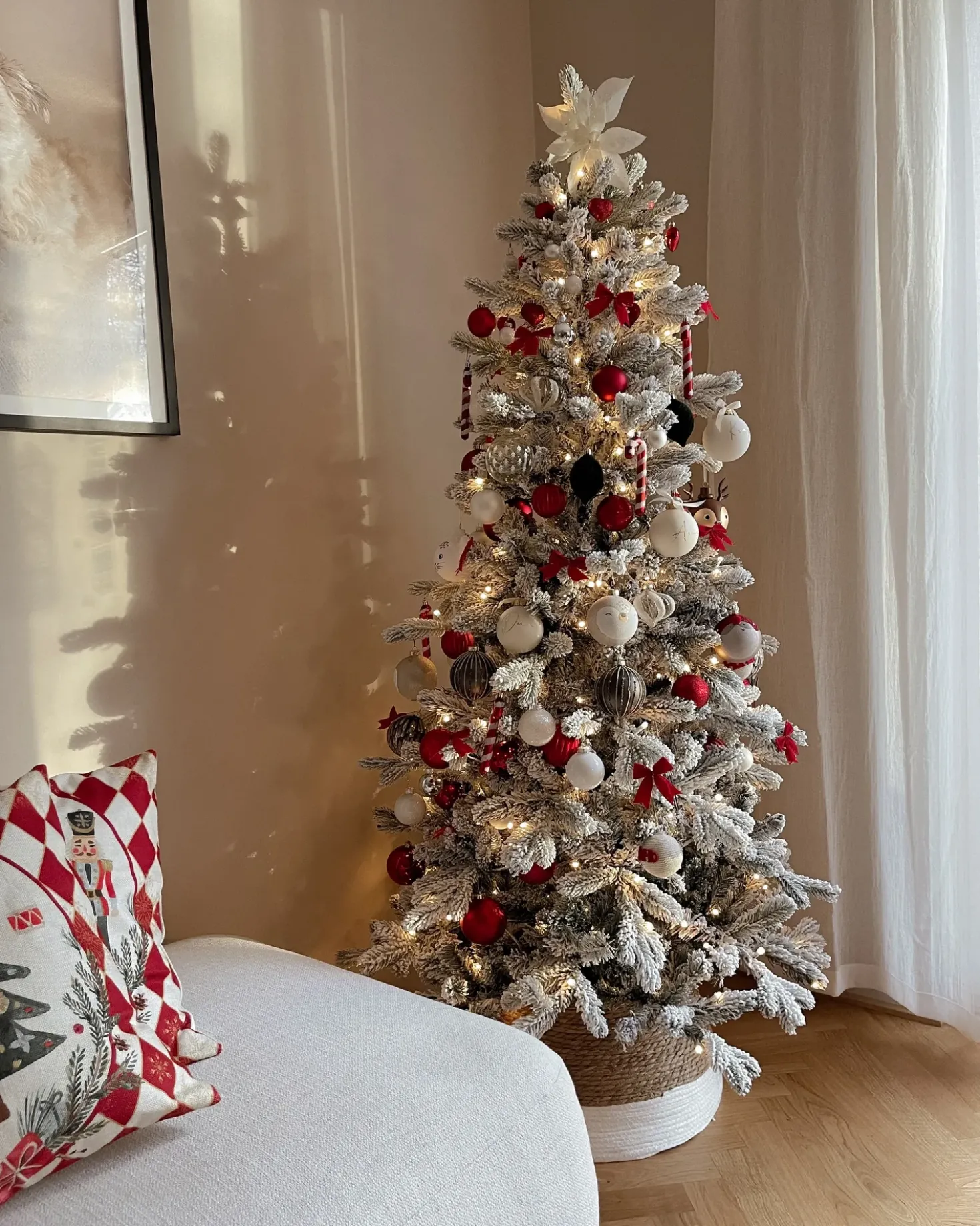 Albero natalizio innevato LED TATLOW 180 cm Verde