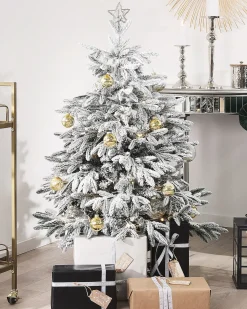 Albero natalizio innevato BASSIE 120 cm Bianco