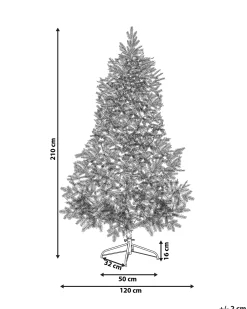 Albero natalizio innevato LED TATLOW 210 cm Verde