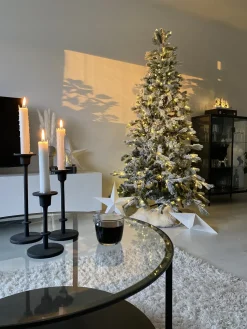 Albero natalizio innevato LED TATLOW 210 cm Verde