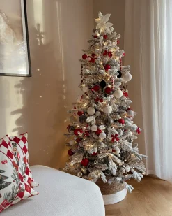 Albero natalizio innevato LED TATLOW 210 cm Verde