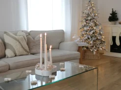 Albero natalizio innevato LED TATLOW 210 cm Verde
