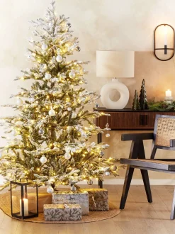 Albero natalizio innevato LED TATLOW 210 cm Verde