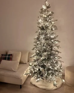 Albero natalizio innevato LED TATLOW 210 cm Verde