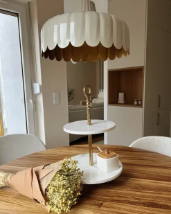 Alzata per torta TARUM Pietra Marmo bianco