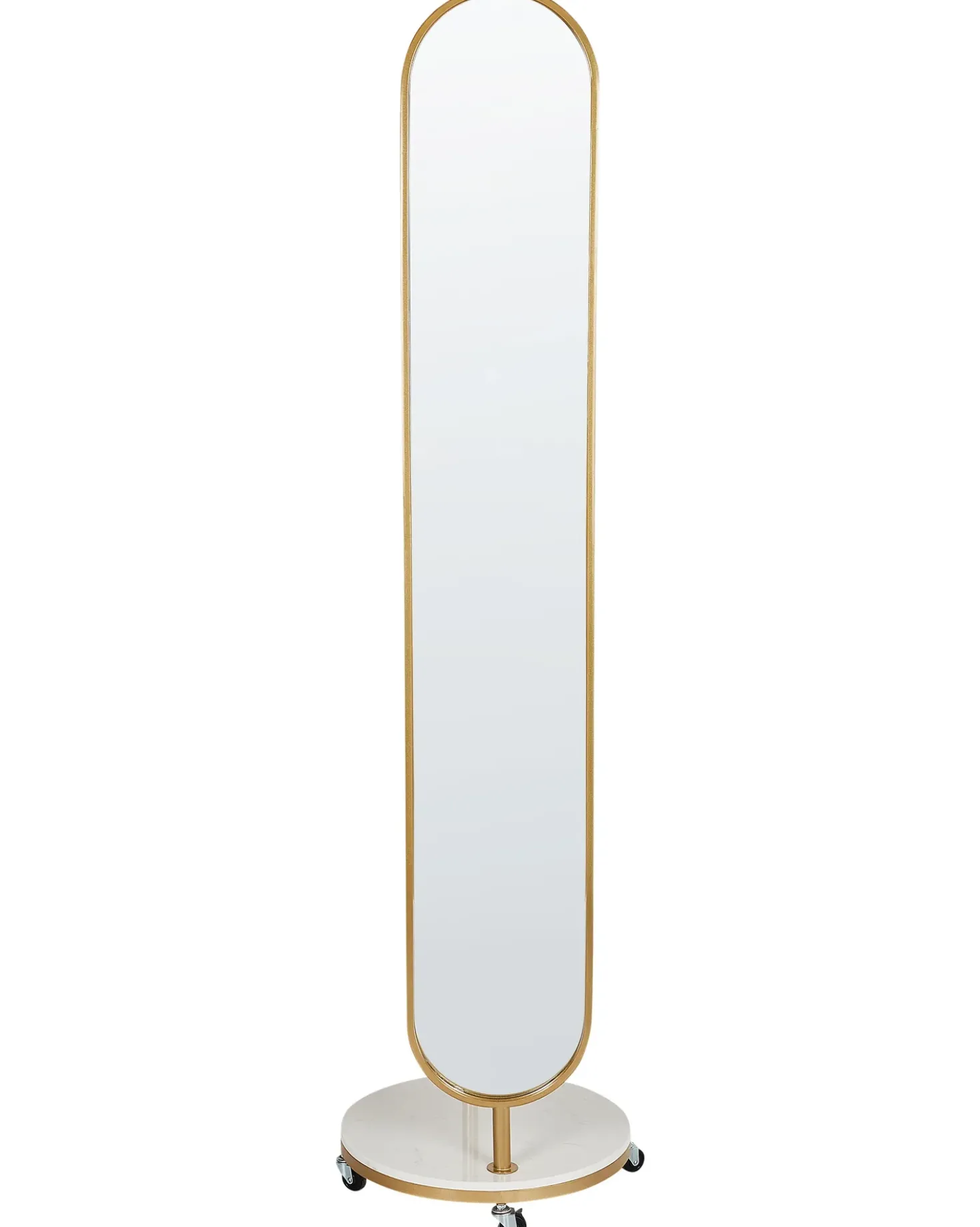 Appendiabiti con specchio LORENA 172 cm Metallo Oro