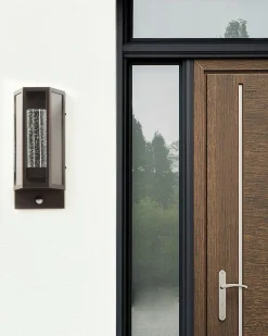 Applique a LED per esterni FRUID con sensore di movimento Marrone
