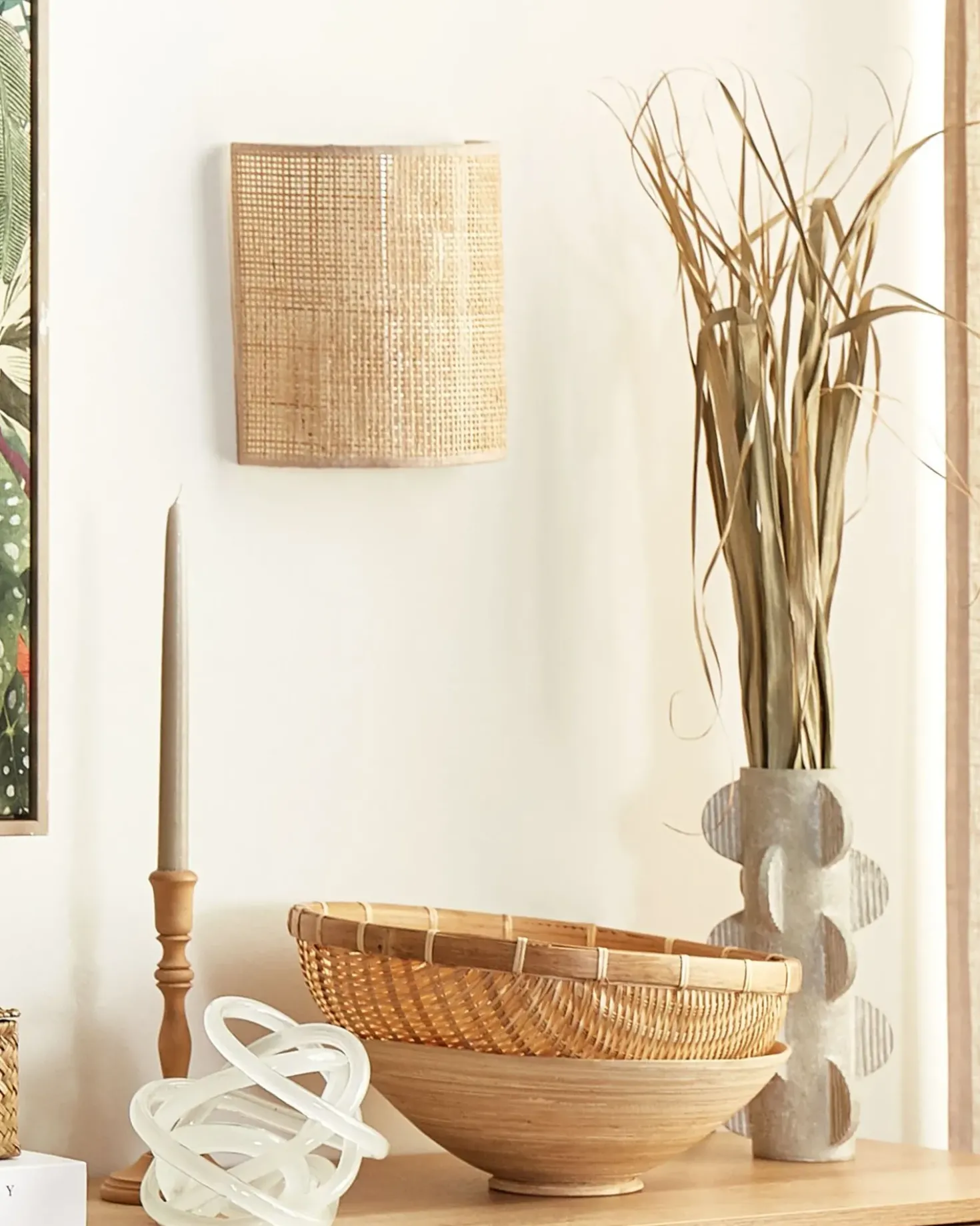 Applique CARIO Rattan Naturale