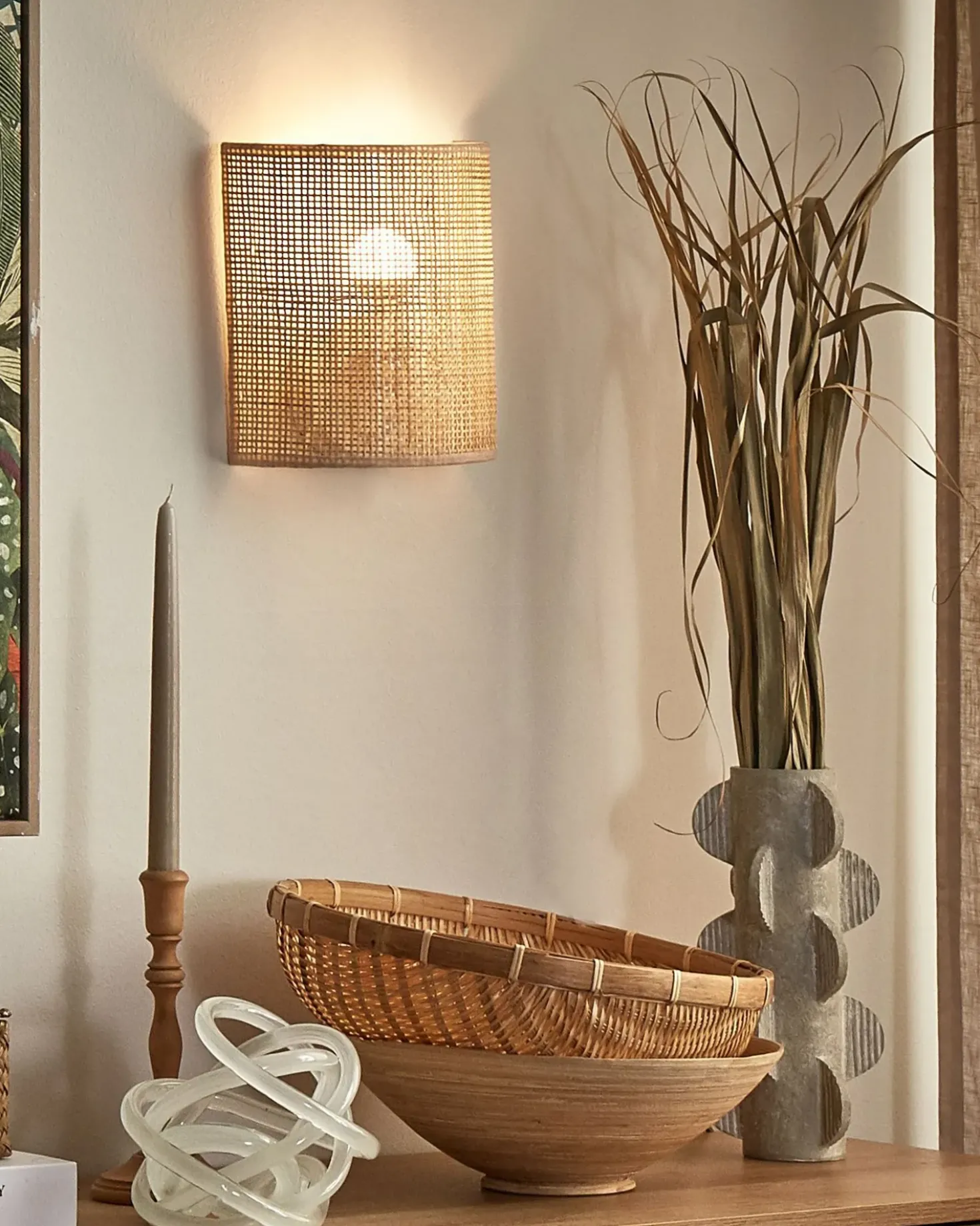 Applique CARIO Rattan Naturale