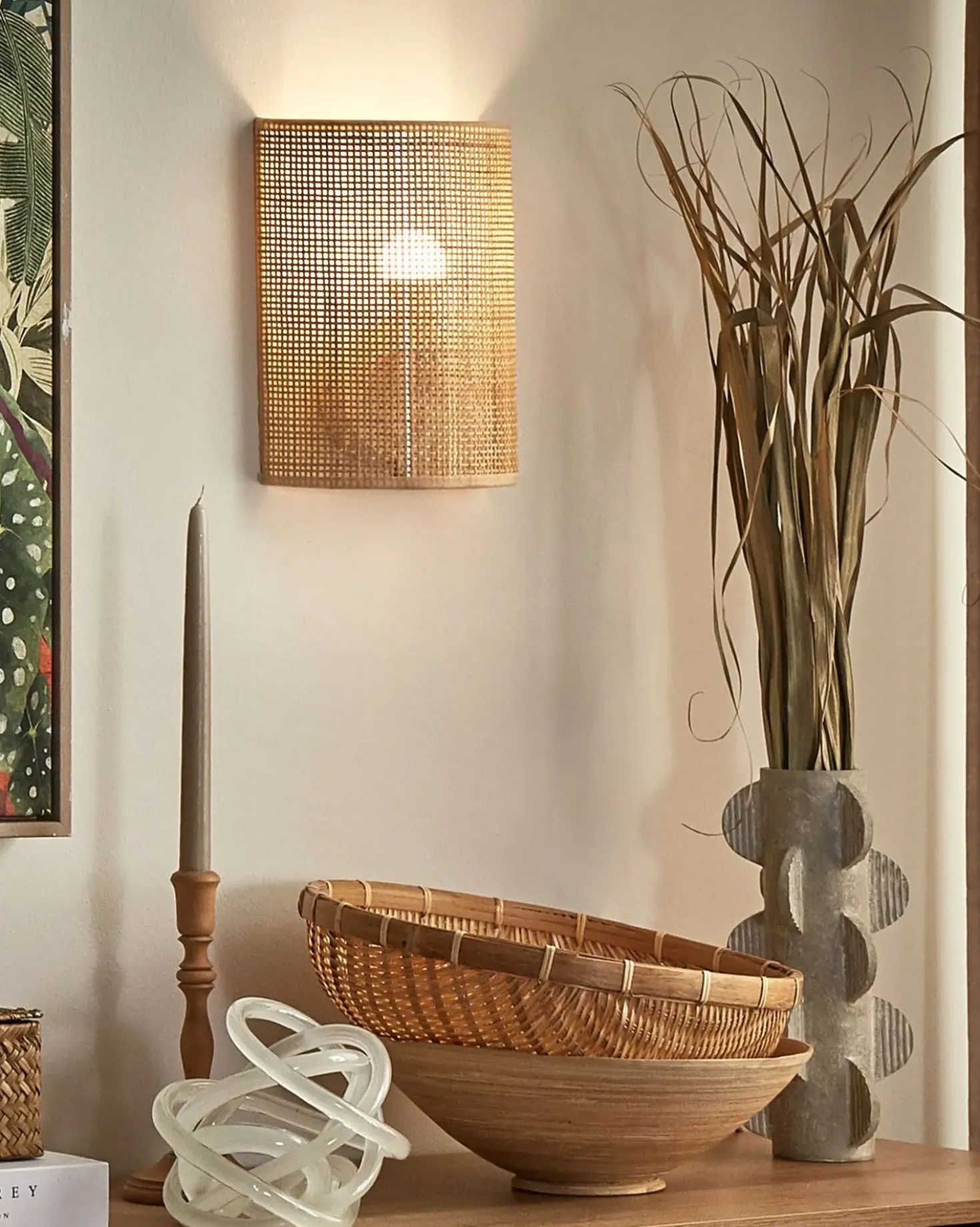 Applique DEMITRIE Rattan Naturale